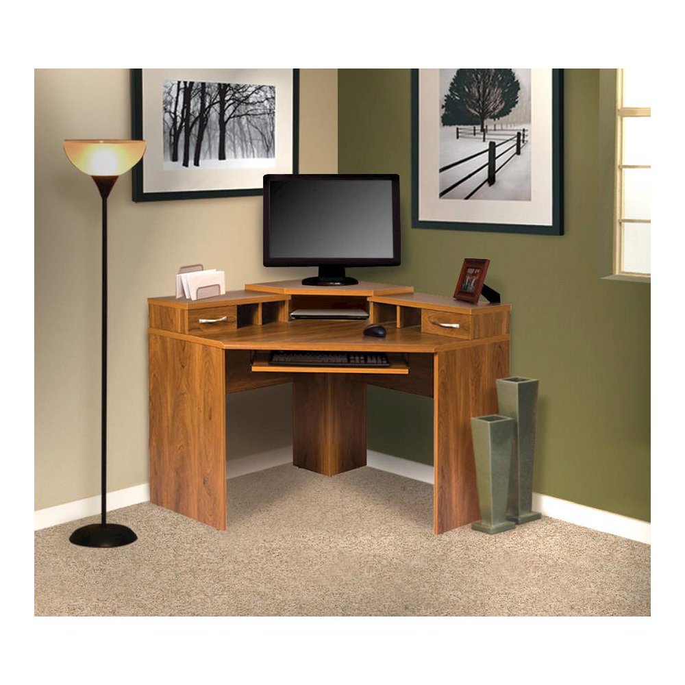 Corner Desk with Monitor Platform