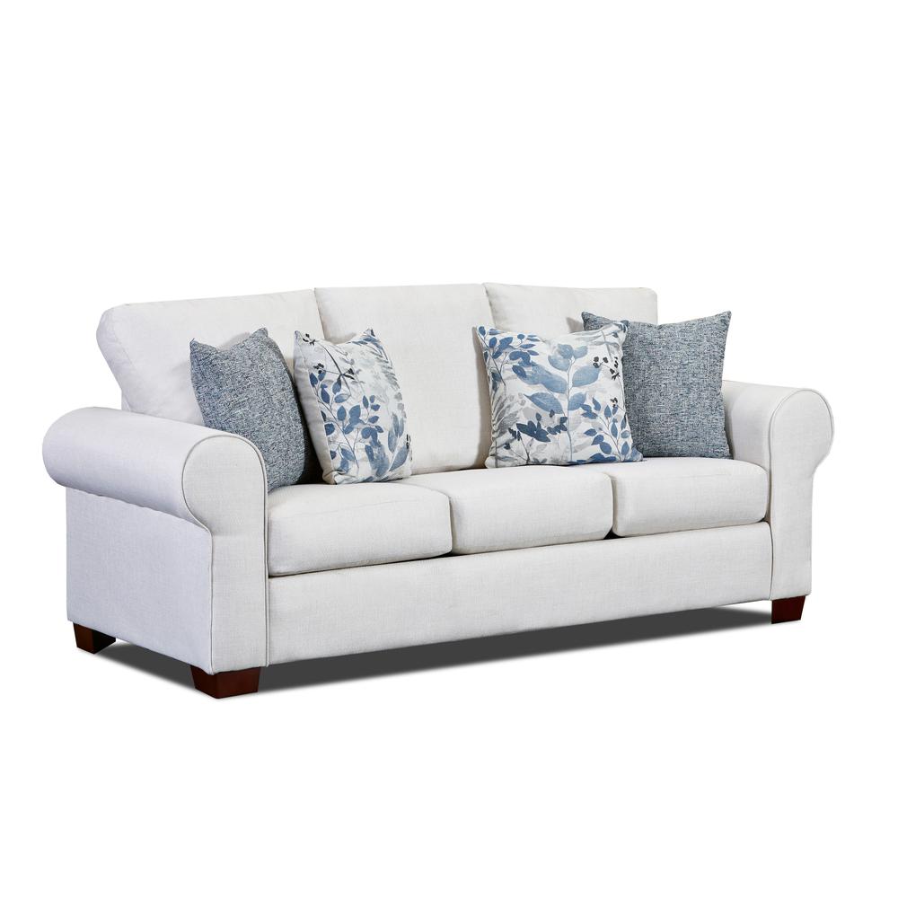 Living Room Pembroke Sofa Sleeper with Four Throw Pillows