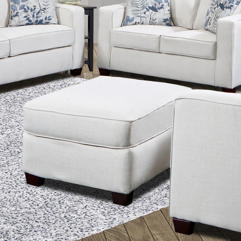 Living Room Relay Linen Ottoman