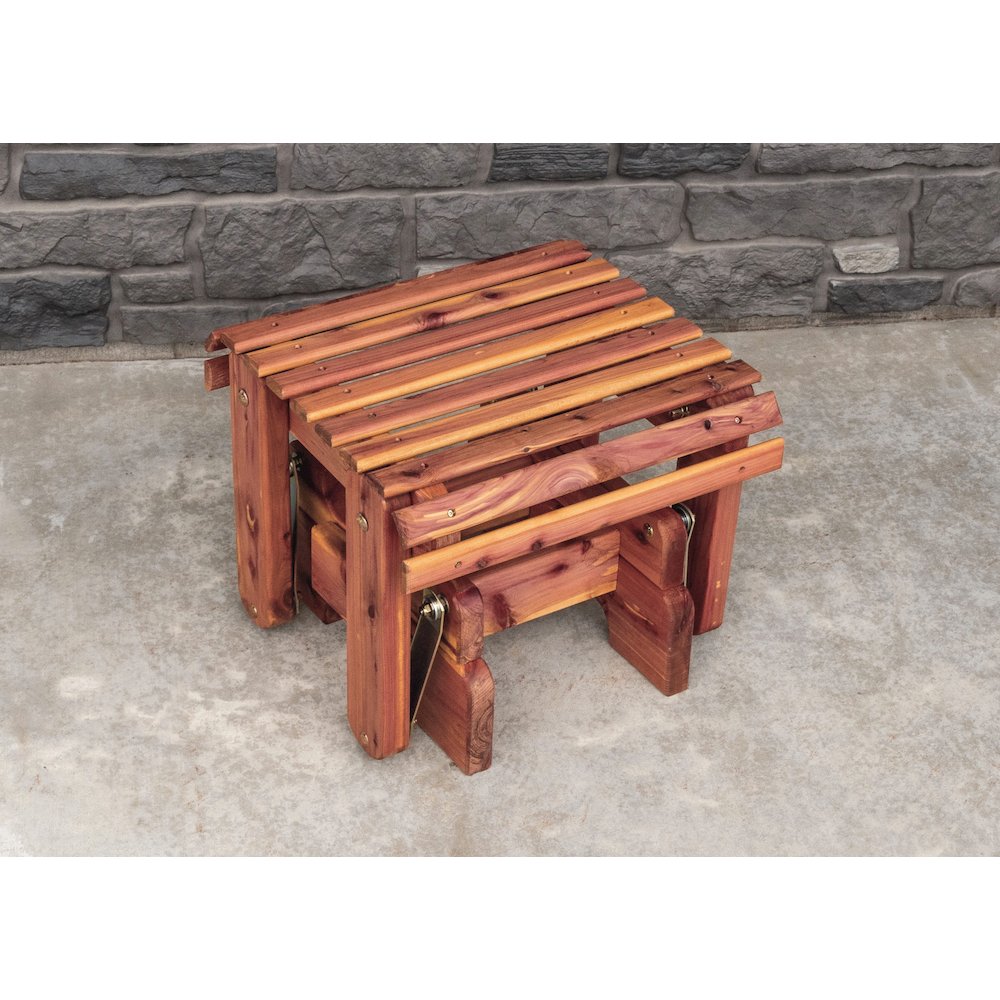 Cedar Adirondack Glider W Gliding Ottoman
