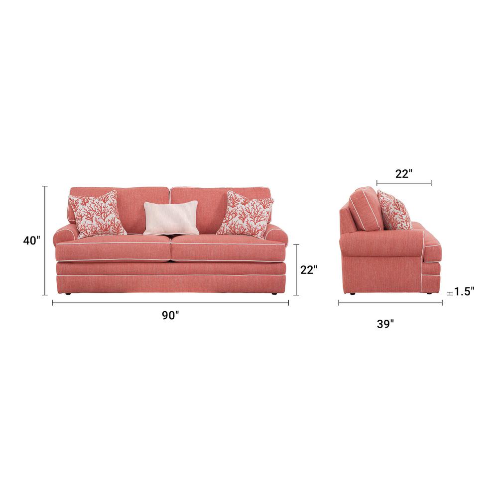 American Furniture Classics Coral Springs Model 8-040-S260C Sleeper Sofa with Three Matching Pillows