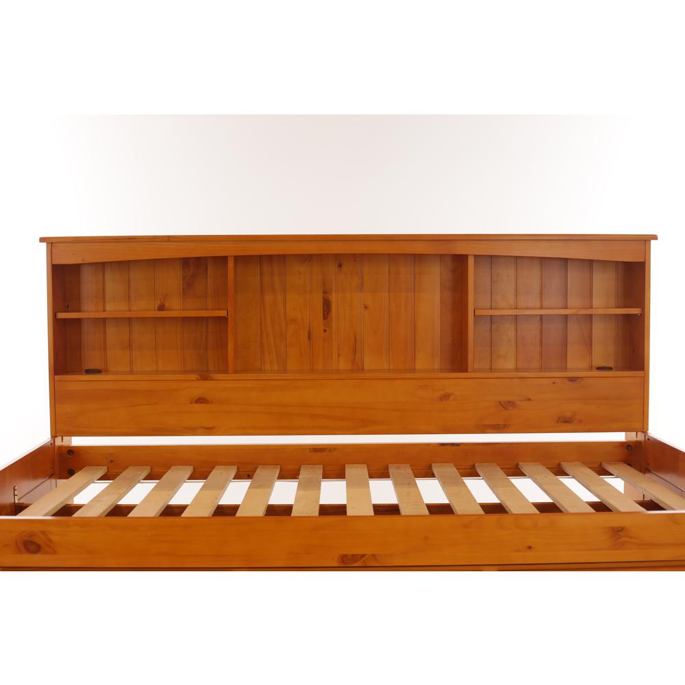 Solid Pine Full Sized Captains Bookcase Bed with 12 spacious underbed drawers