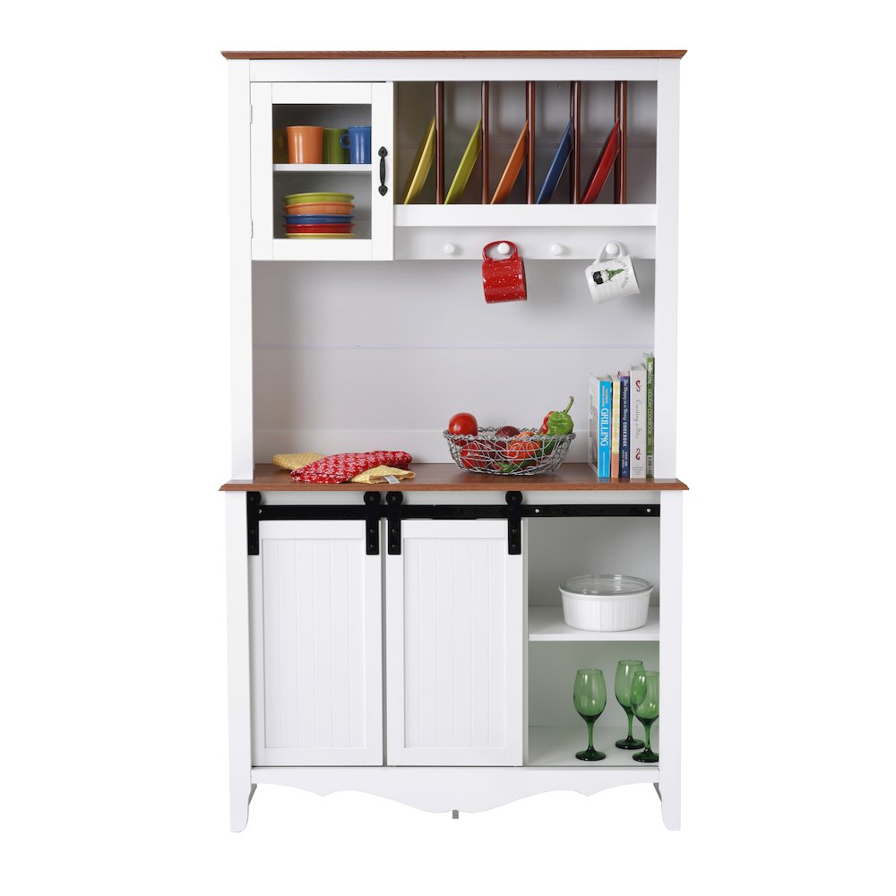 Countryside Sliding Barn Door Buffet and Hutch