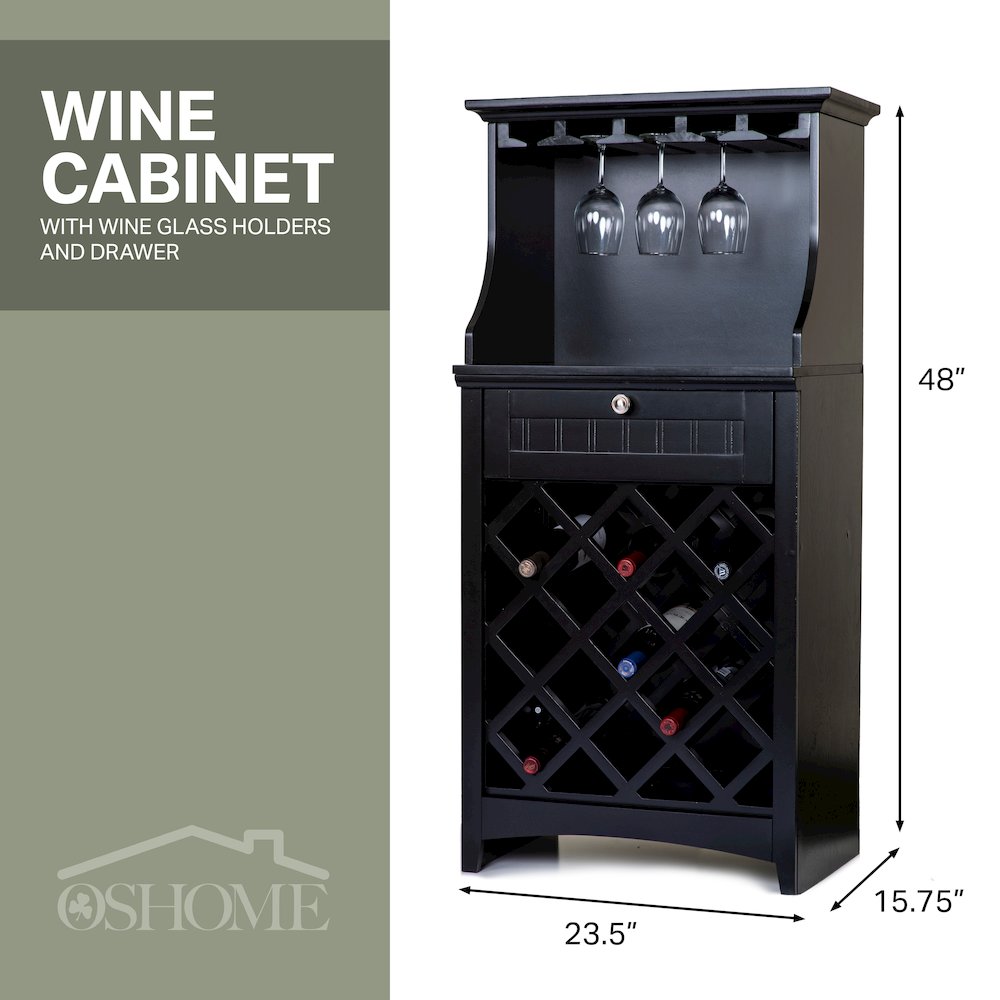 Wine Cabinet in Black