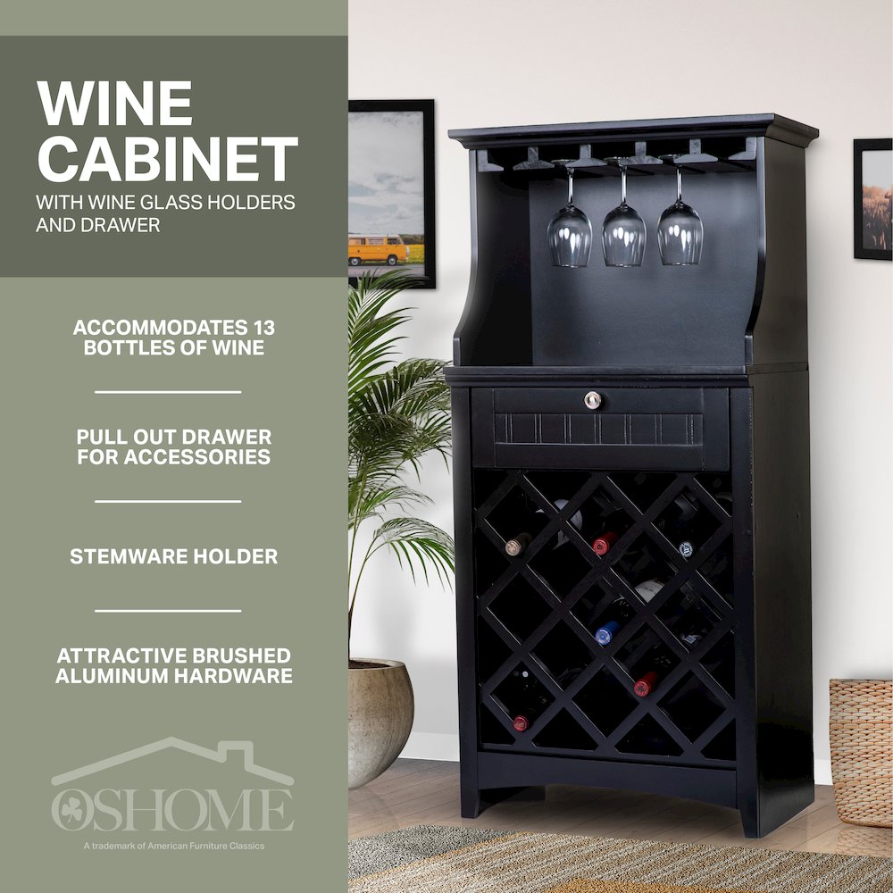 Wine Cabinet in Black