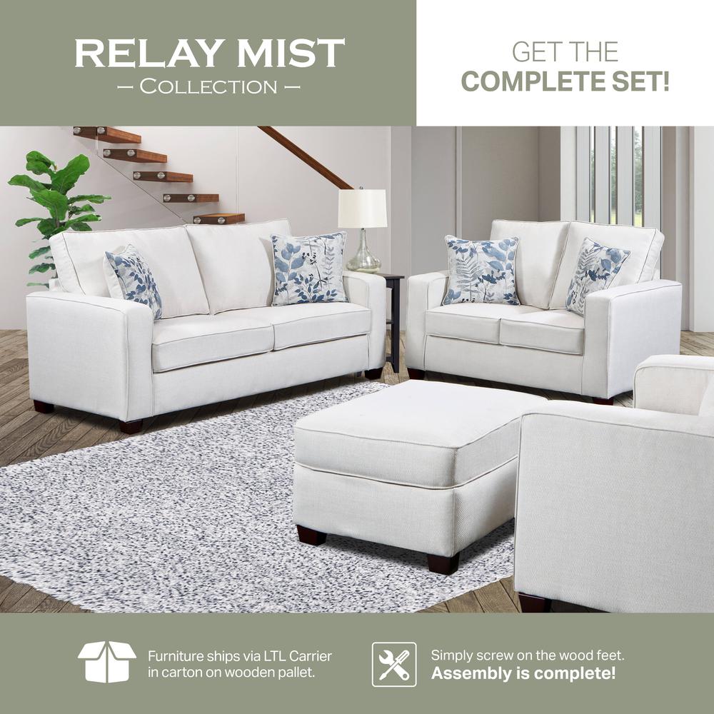 Living Room Relay Mist Ottoman