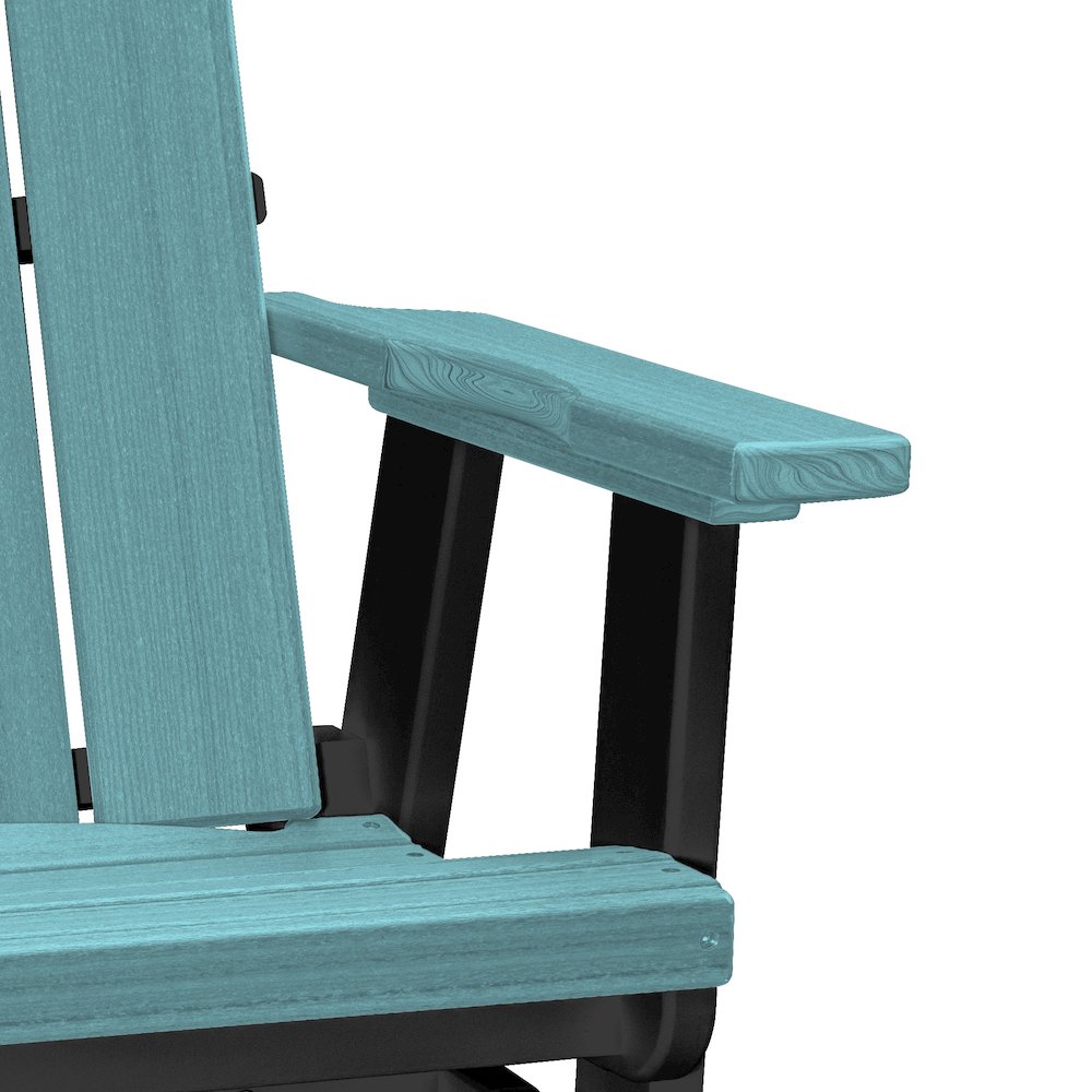 Brandon Swivel Glider in Aruba Blue on a Black Base