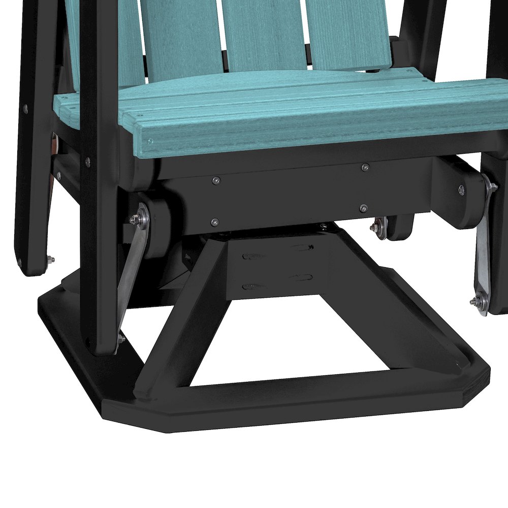 Brandon Swivel Glider in Aruba Blue on a Black Base