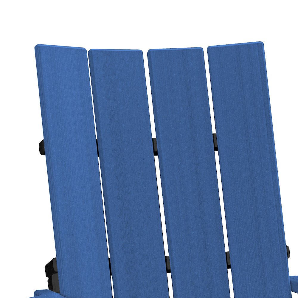 Brandon Swivel Glider in Blue on a Black Base