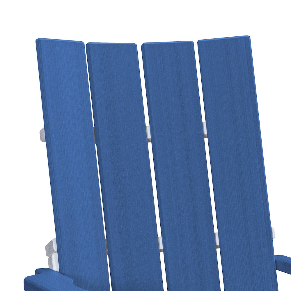 Brandon Swivel Glider in Blue on a White Base