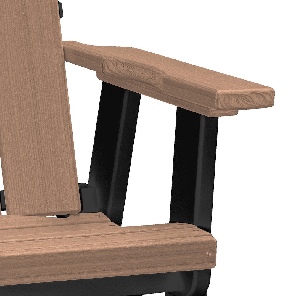 Brandon Swivel Glider in Cedar on a Black Base