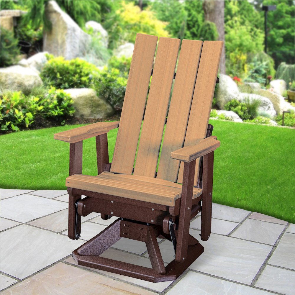 Brandon Swivel Glider in Cedar on a Tudor Brown Base