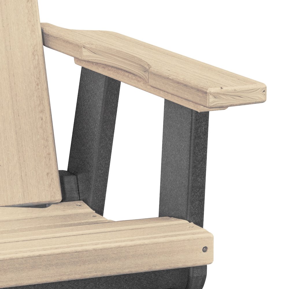 Brandon Swivel Glider in Weatherwood on a Black Base