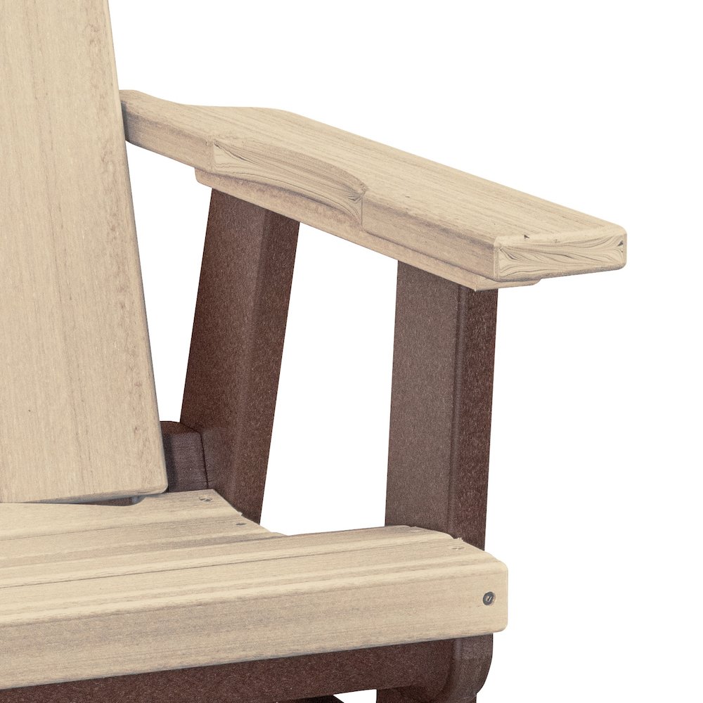 Brandon Swivel Glider in Weatherwood on a Tudor Brown Base