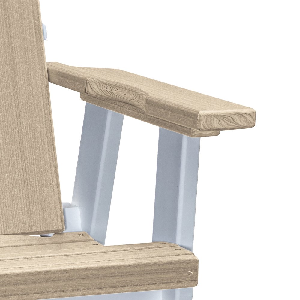 Brandon Swivel Glider in Weatherwood on a White Base