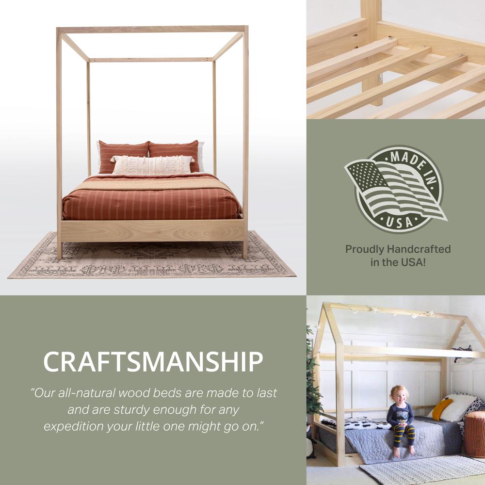 American Furniture Classics Queen Size Canopy Bed with Raised Platform