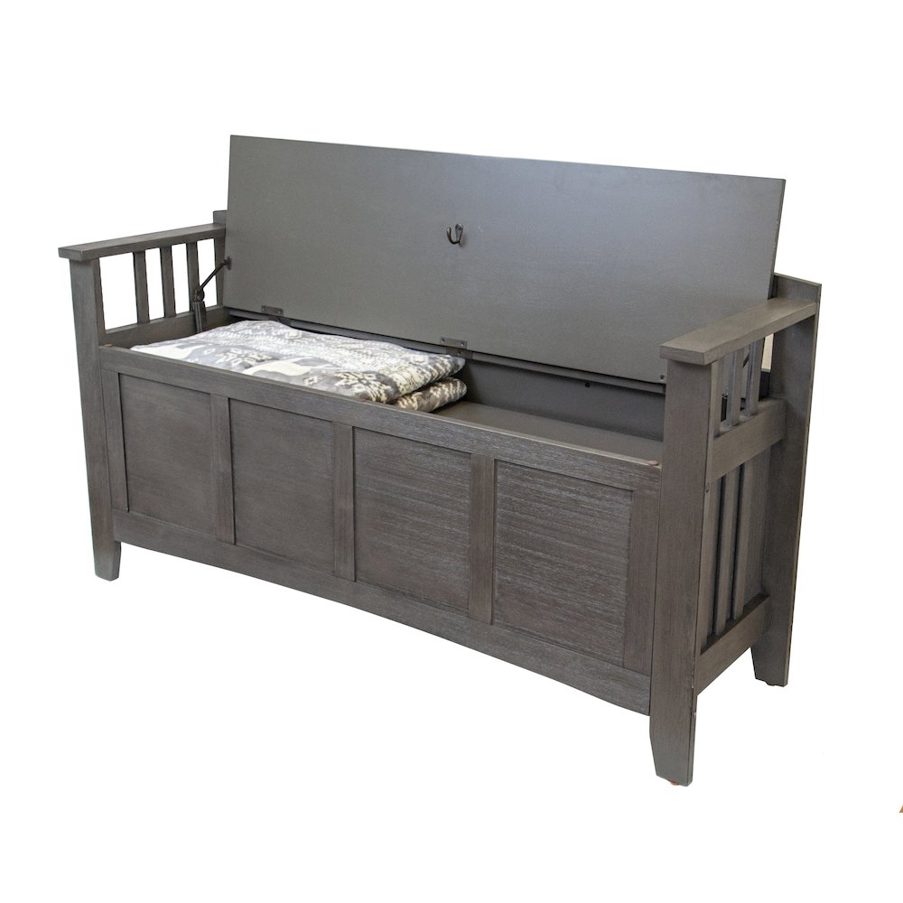American Furniture Classics Model 508 Entryway Gun Concealment Bench Grey