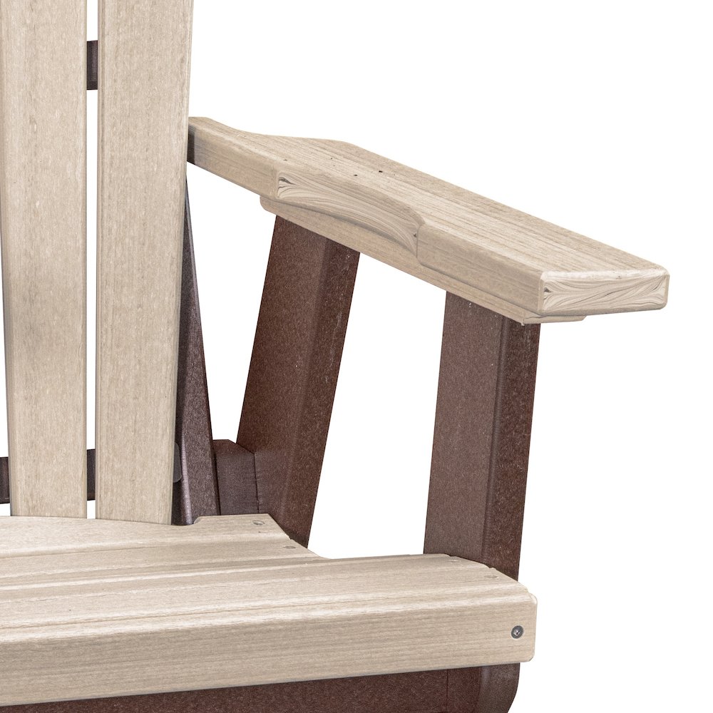 Fan Back Balcony Glider in Birchwood on a Tudor Brown Base