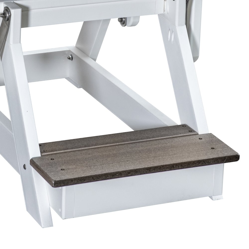 Fan Back Balcony Glider in Coastal Gray on a White Base