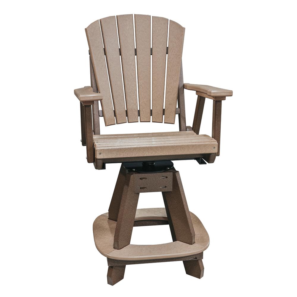 OS Home and Office Model 130-C-CTB Counter Height Swivel Arm Chair in Cedar on a Tudor Brown Base