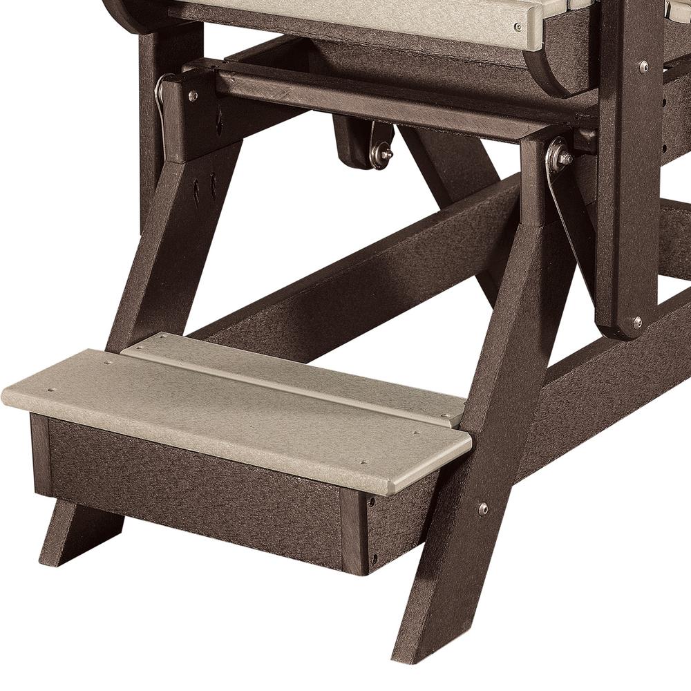 Fan Back Balcony Glider Made in the USA- Weatherwood