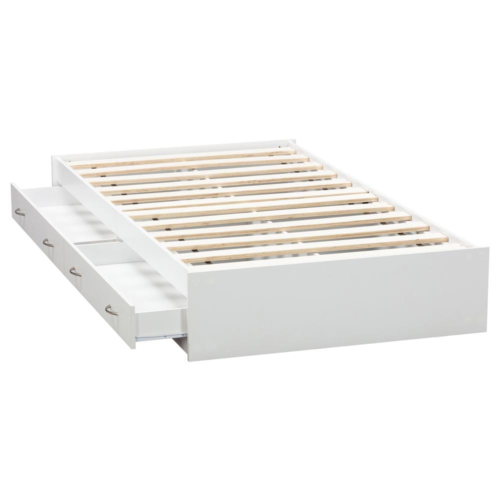 Twin Sized White Mates Bed with Two Drawers