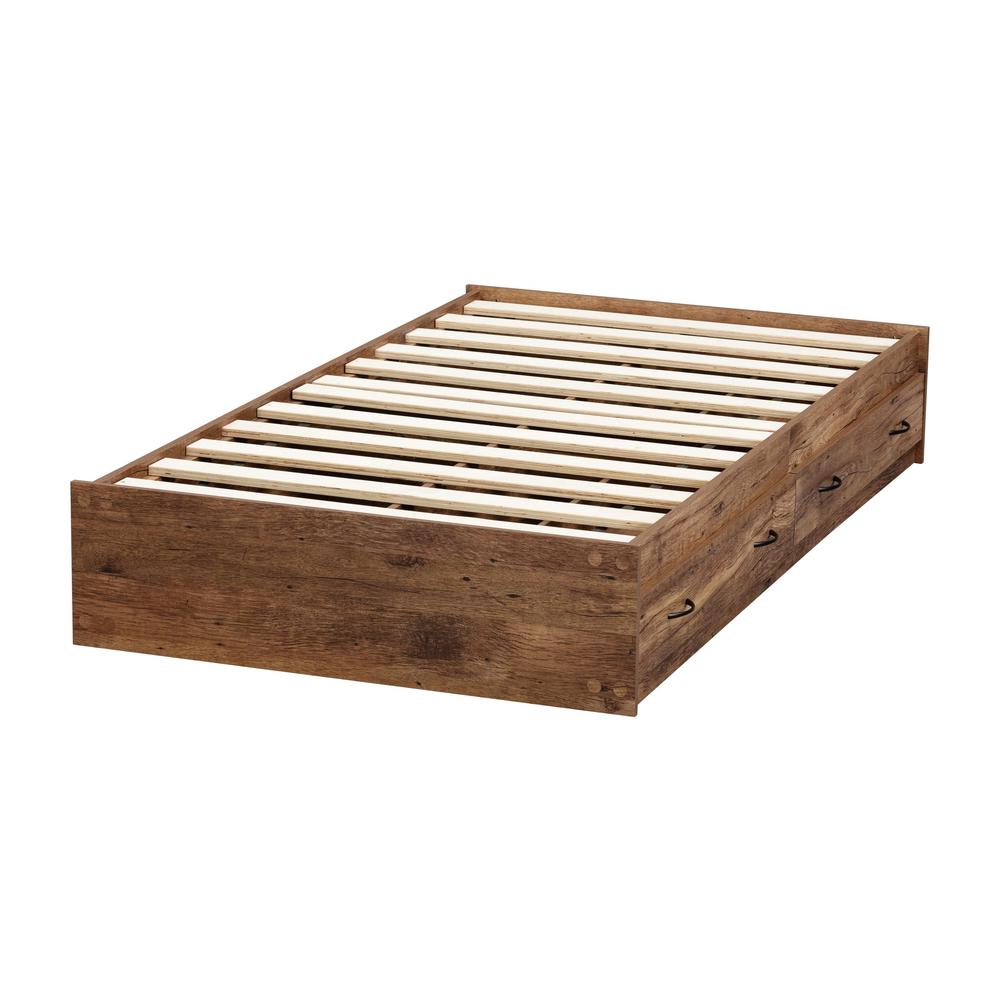Twin Sized Mountain Oak Mates Bed with Two Drawers