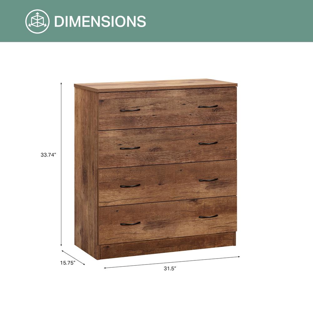 Four Drawer Chest in Mountain Oak