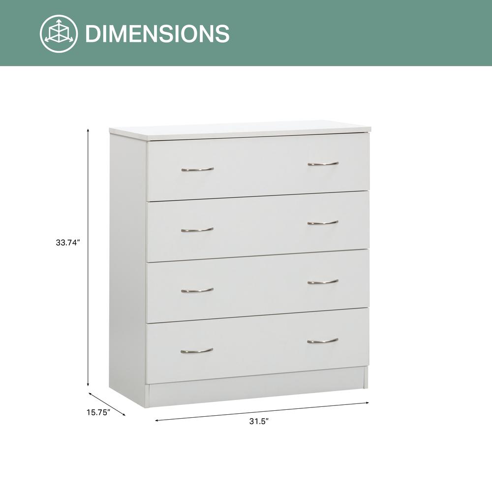 Complete 4 Piece Bedroom Set in White