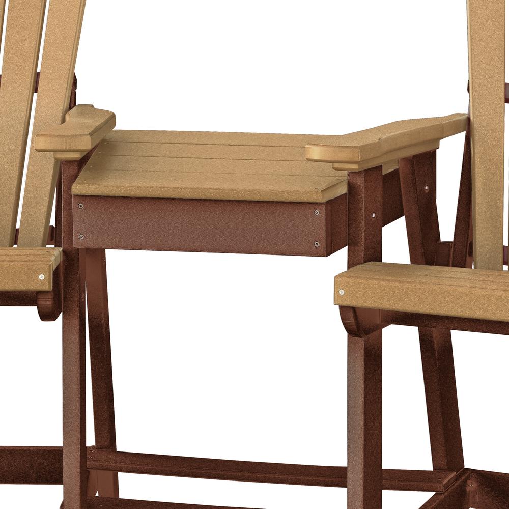 OS Home and Office Counter Height Settee Table Combo in Cedar with a Tudor Brown Base