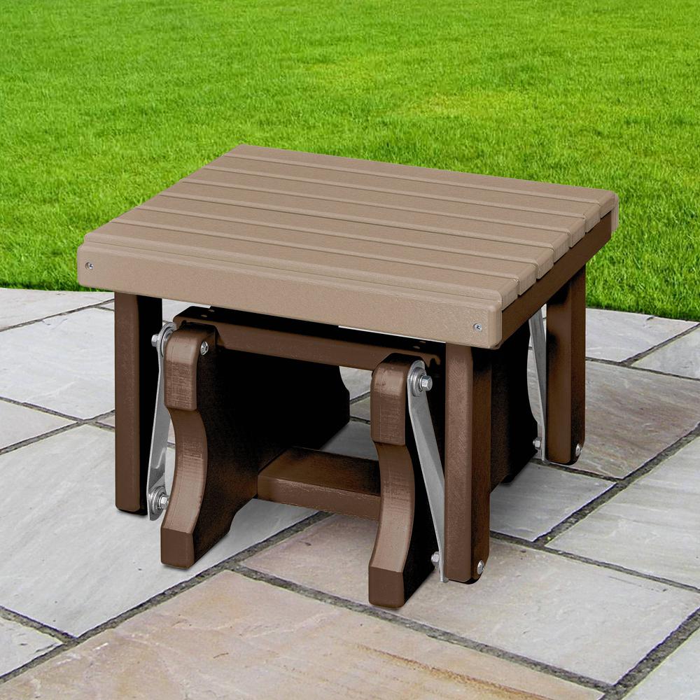 Gliding Ottoman in Weatherwood and Tudor Brown
