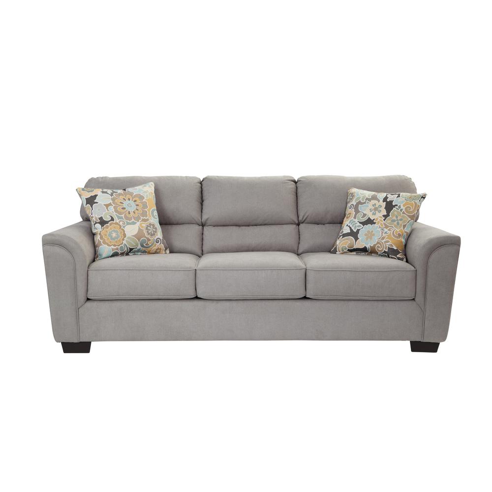 Flared Arm Miranda Sofa with Two Pillows