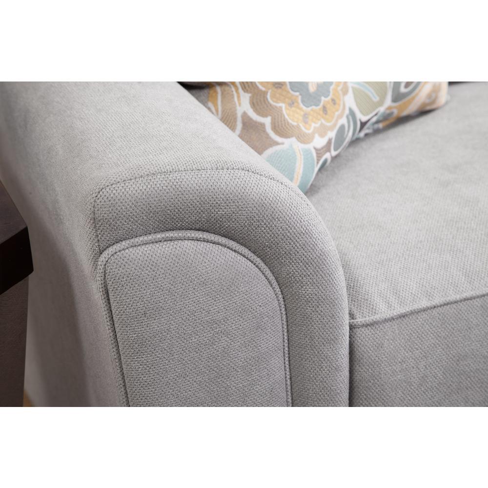 Flared Arm Miranda Sofa with Two Pillows
