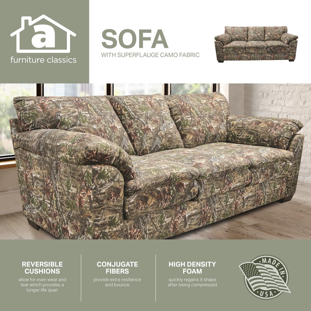 Sofa in Superflauge Camo Fabric