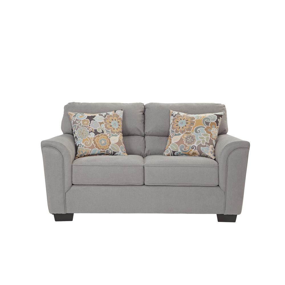 Flared Arm Miranda Loveseat with Two Pillows