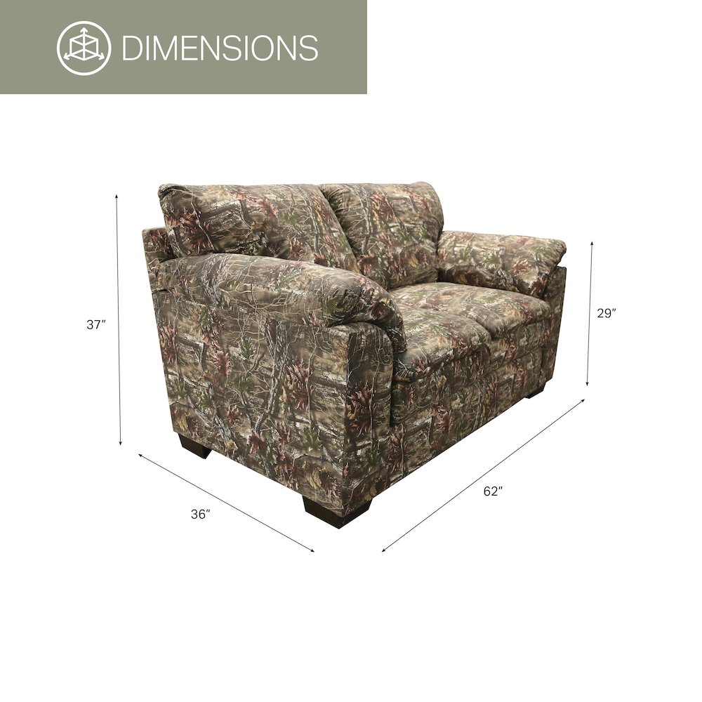 Loveseat in Superflauge Camo Fabric