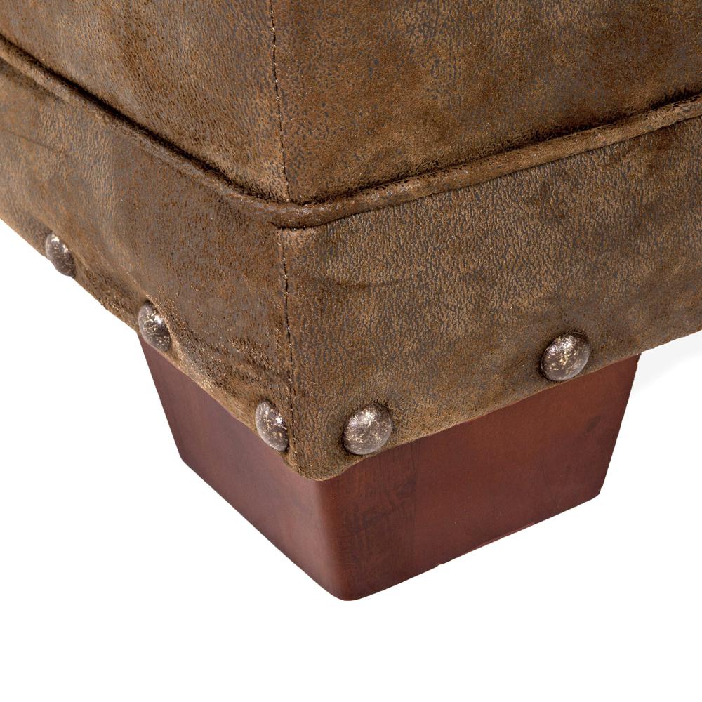 Buckskin Arm Chair with Matching Ottoman