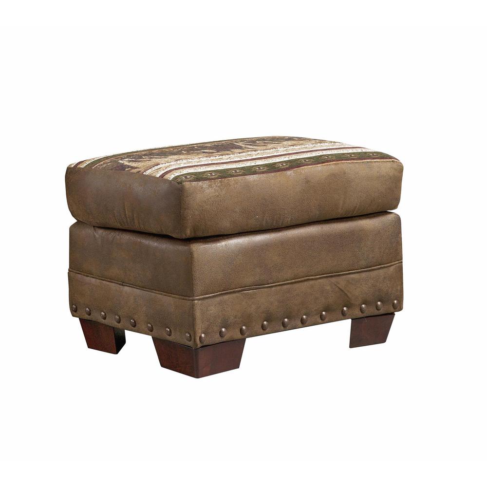 Wild Horses Arm Chair with Matching Ottoman