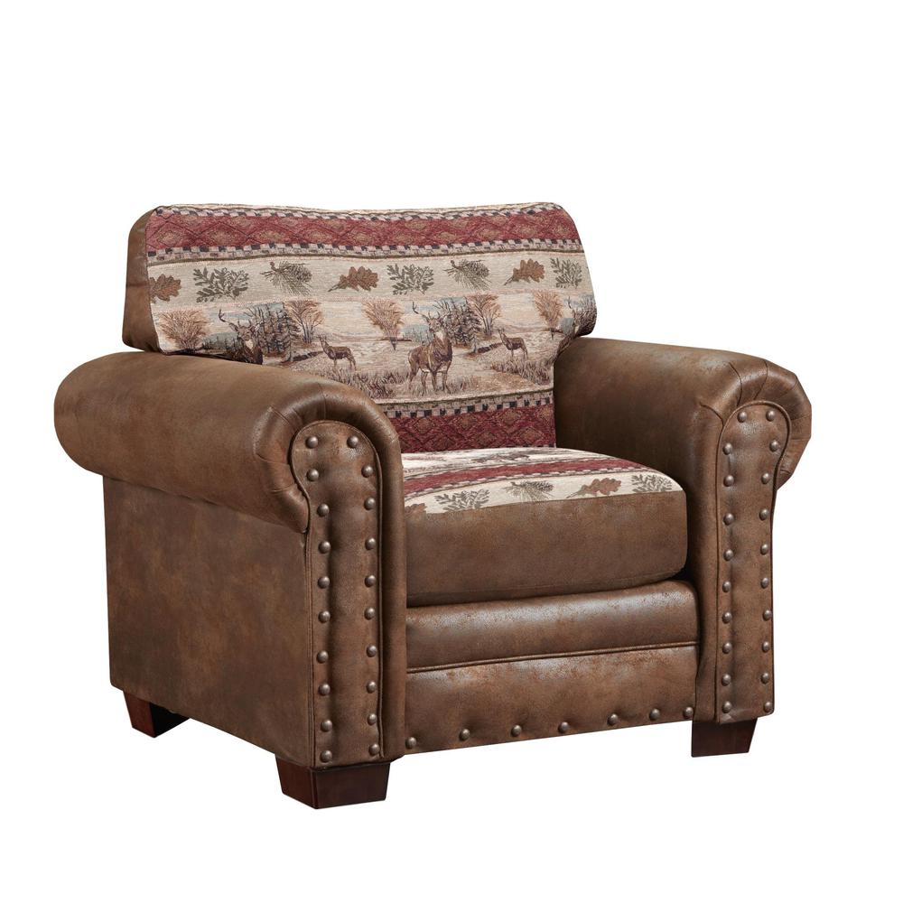 Deer Valley Arm Chair with Matching Ottoman
