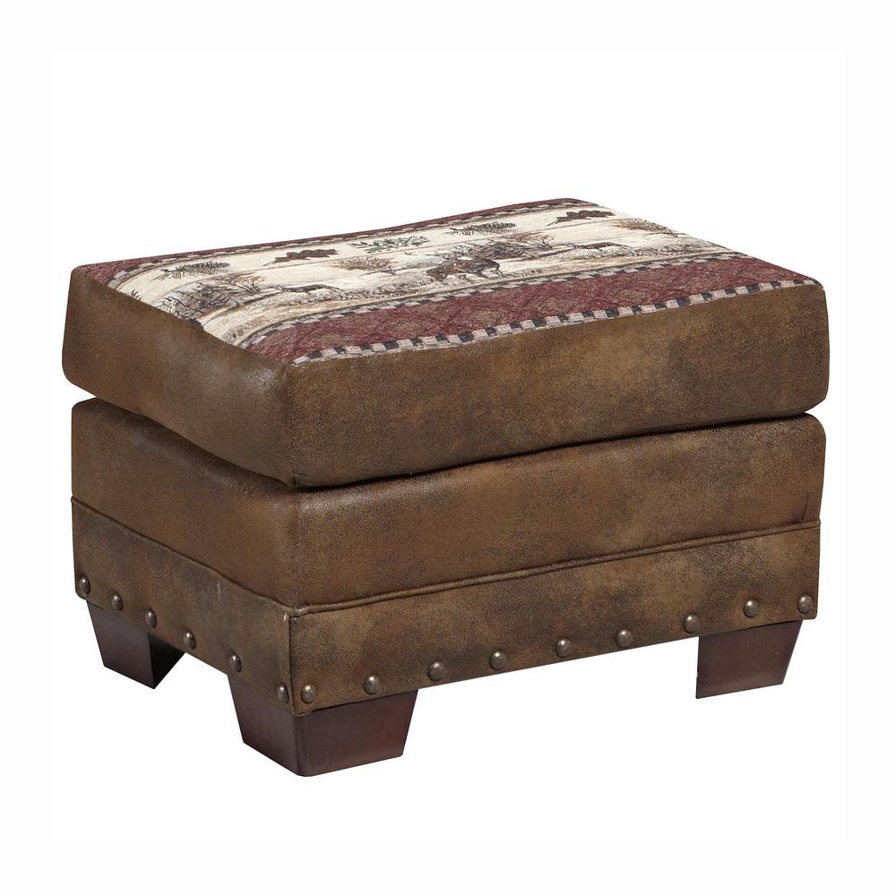 Deer Valley Arm Chair with Matching Ottoman