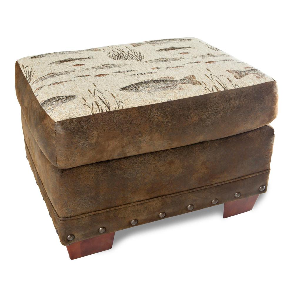 Angler’s Cove Arm Chair with Matching Ottoman