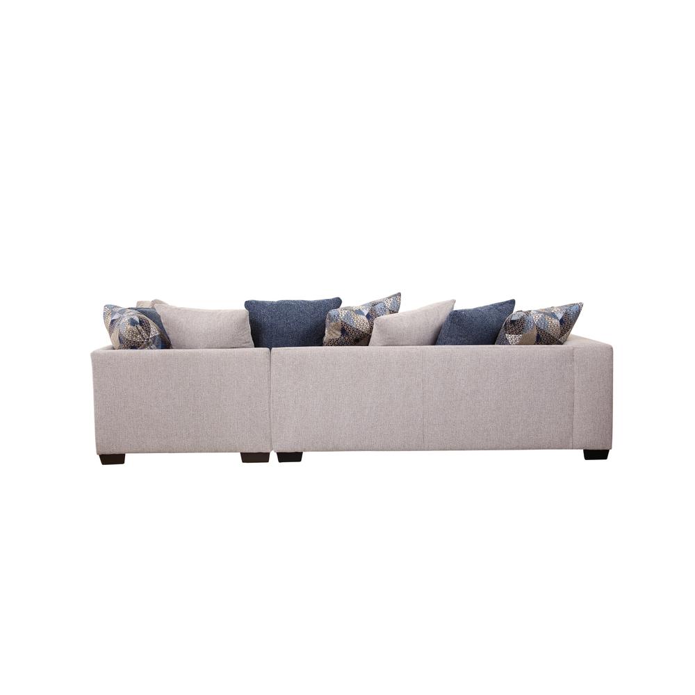 American Furniture L Shaped Sectional Sofa with 9 Loose Back Pillows and 2 Accent Pillows
