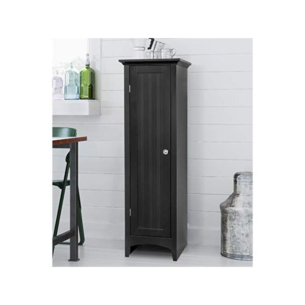 One Door Kitchen Storage Pantry in Black
