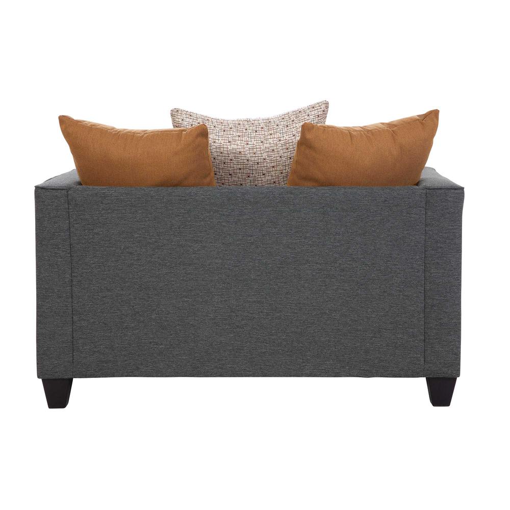 American Furniture Classics Model 8-020-A238V1 Woven Charcoal Scatter Back Loveseat