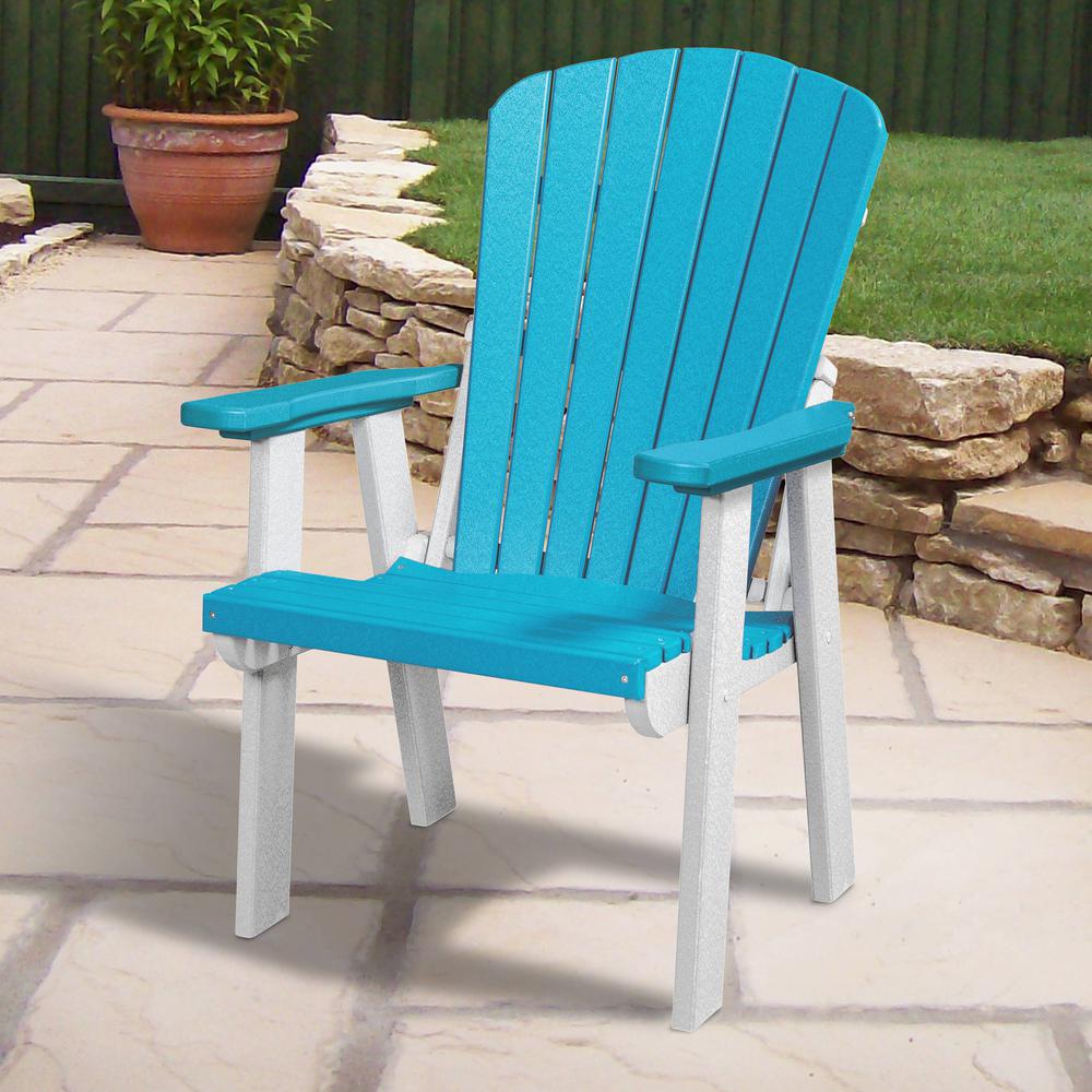 OS Home and Office Model 511ARW Fan Back Chair in Aruba Blue with a White Base