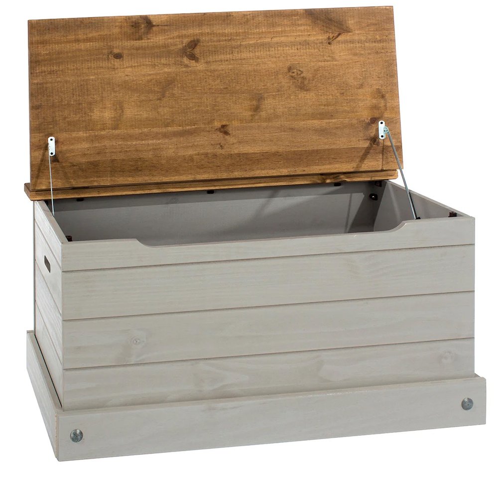 Wood Storage Trunk in Corona Gray
