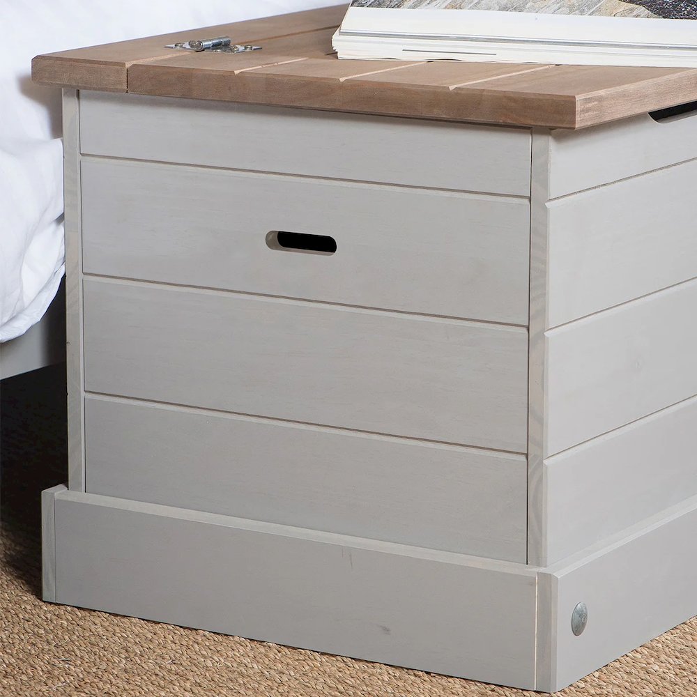 Wood Storage Trunk in Corona Gray