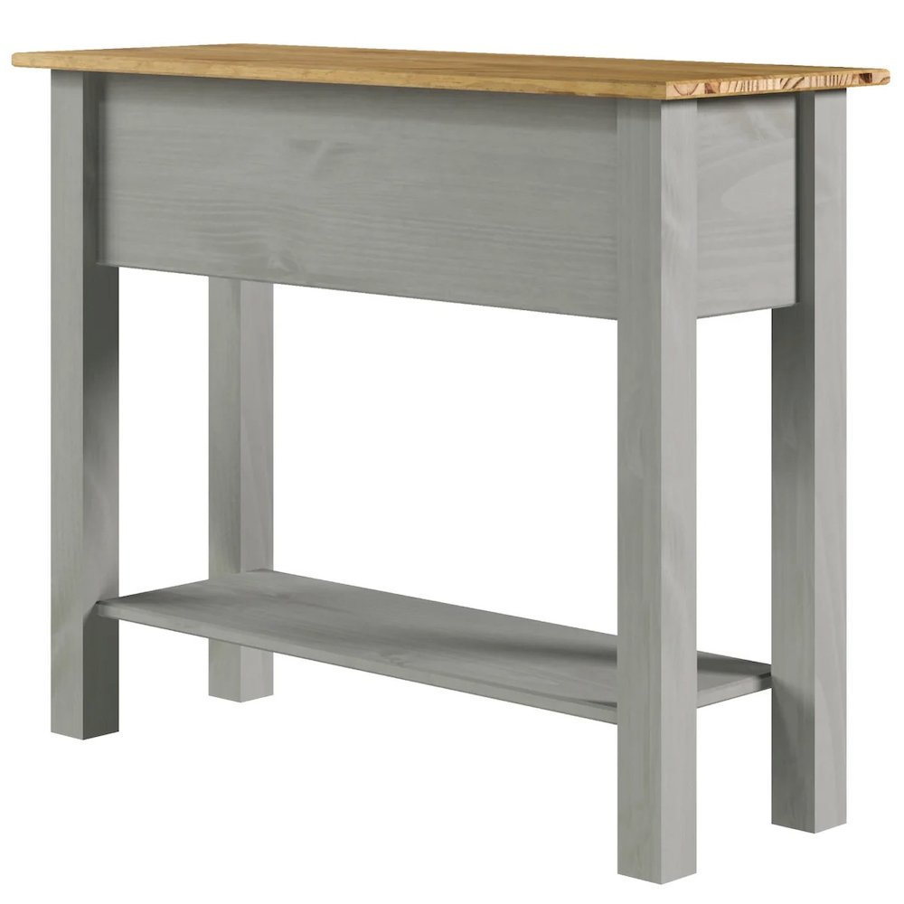 Solid Wood Two Drawer Hall Table in Corona Gray