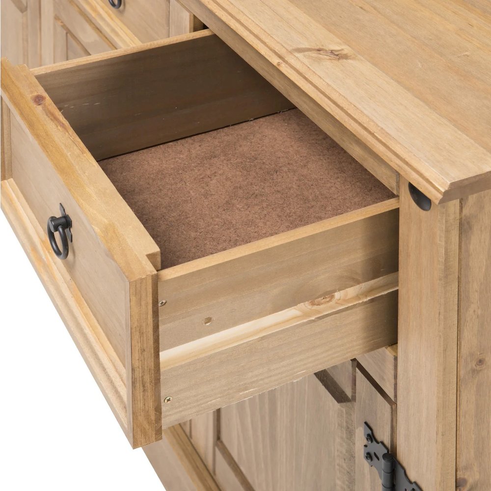 Wood Buffet Sideboard in Corona Brown