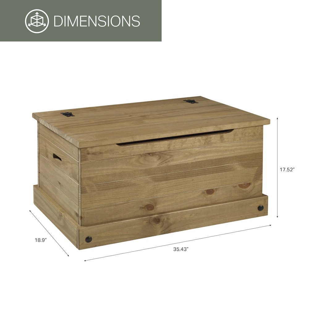 Wood Storage Trunk in Corona Brown